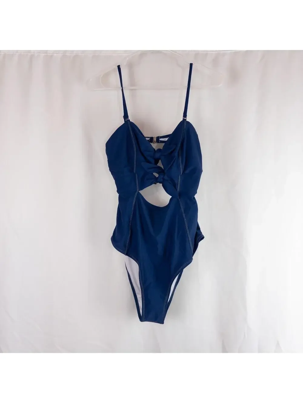 Cupshe Swimsuit Blue Solid Swimsuit Womens XXL